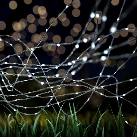 PURE GARDEN Outdoor Starry Solar String Lights, 200 LED Lights with 8 Lighting Modes 50-LG1015